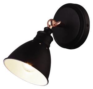 Czarny metalowy kinkiet z ruchomym kloszem K2-S68