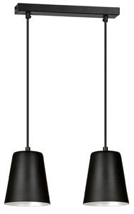 MILGA 2 BLACK-WHITE 396/2 nowoczesna lampa wisząca czarna środek biały