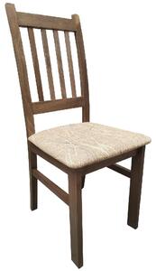 Krzesło drewniane do jadalni BORYS / Dąb Lefkas, tkanina monaco 2a / Szybka Wysyłka