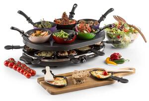 OneConcept Woklette, grill raclette z zestawem wok, grill stołowy, 1200 W, 8 osób