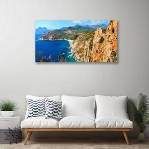 Obraz Canvas Klif Wybrzeże Morze Góry