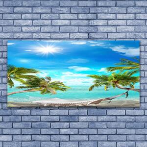 Obraz Canvas Palmy Tropikalne Hamak Plaża