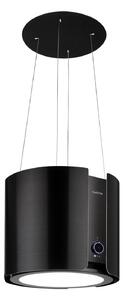 Klarstein Skyfall Smart, okap kuchenny wyspowy, pochłaniacz, Ø 45 cm, 402 m³/h, LED, stal nierdzewna, kolor czarny