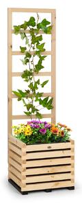 Blumfeldt Modu Grow 50, zestaw: podwyższona grządka i pergola, 50 x 151 x 45 cm, drewno sosnowe, folia bąbelkowa
