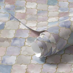 Tapety Pastelowa mozaika marokańskich fragmentów o delikatnym blasku, Tapety Abstrakcyjne, a01039 : Uwalls.pl