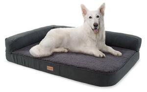 Brunolie Odin, legowisko dla psa, możliwość prania, ortopedyczne, antypoślizgowe, oddychające, pianka z pamięcią kształtu, rozmiar L (120 x 12 x 80 cm)