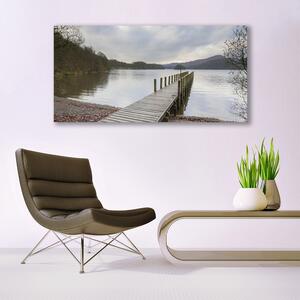 Obraz Canvas Jezioro Architektura Most