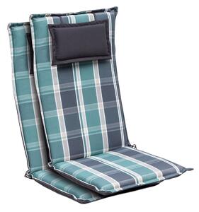 Blumfeldt Donau, poduszka na krzesło ogrodowe z wysokim oparciem, poduszka na fotel ogrodowy, poliester, 50 x 120 x 6 cm, 2 x nakładka