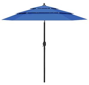 Lazurowy trzypoziomowy parasol ogrodowy - Haru