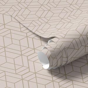 Tapety Ciepłe beżowe tło z drobnymi graficznymi kostkami, Tapety Abstrakcyjne, a01067v3 : Uwalls.pl