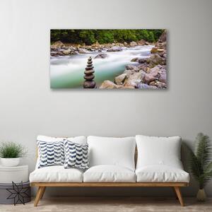 Obraz Canvas Las Potok Rzeka Góry