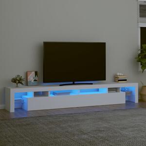 Szafka pod TV z oświetleniem LED, biała, 260x36,5x40 cm