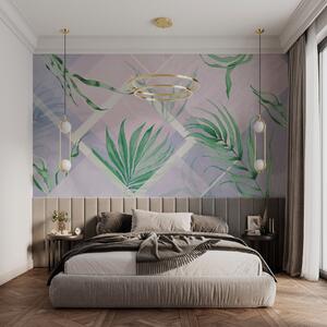 Fototapety Bujna zieleń na delikatnym pastelowym tle, Tapety Wyjątkowe, w01625 : Uwalls.pl