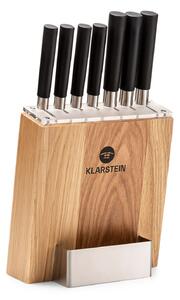 Klarstein Kitano zestaw 8-częściowy Zestaw noży z blokiem 7 noży stal szlachetny drewniany blok