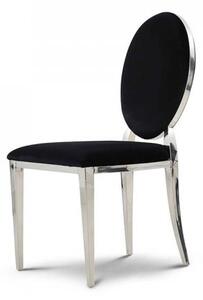 Krzesło Ludwik glamour Black - nowoczesne krzesło tapicerowane