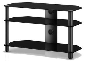 Stolik szklany pod telewizor czarny NEO390 B-BLK