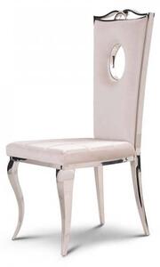 Krzesło glamour Luxury Milk - nowoczesne krzesło tapicerowane