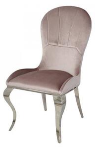 Krzesło glamour Tiffany Dusty Pink - nowoczesne krzesło tapicerowane