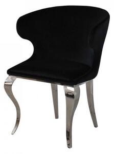 Krzesło glamour Victor Black - nowoczesne krzesło tapicerowane