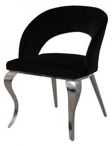Krzesło glamour Anatole Black - nowoczesne krzesło tapicerowane
