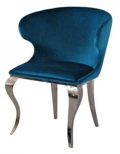 Krzesło glamour Victor Dark Blue - nowoczesne krzesło tapicerowane