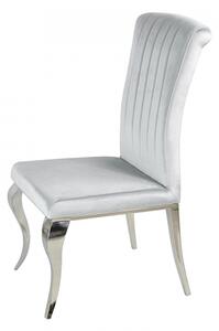 Krzesło glamour Stanley II Silver - nowoczesne krzesło tapicerowane
