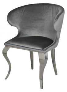 Krzesło glamour Victor Dark Grey - nowoczesne krzesło tapicerowane