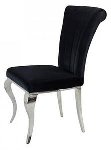 Krzesło glamour Livio Black - nowoczesne krzesło tapicerowane