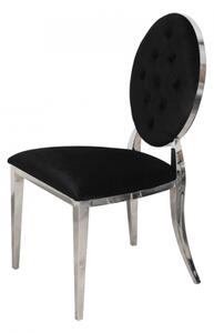 Krzesło Ludwik glamour Black - nowoczesne krzesła pikowane guzikami