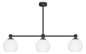 Czarna lampa nad stół z trzema kloszami GC-S3L