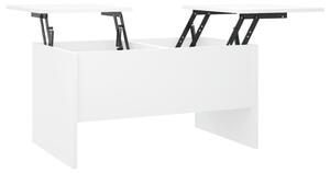 Stolik kawowy, biały, 80x50x42,5 cm, materiał drewnopochodny