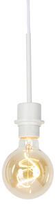 Nowoczesna lampa wisząca biała bez klosza - Combi 1