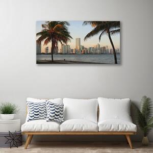 Obraz Canvas Palmy Tropiki Miasto Morze