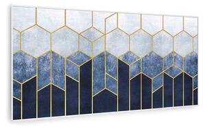 Klarstein Wonderwall Air Art Smart, panel grzewczy na podczerwień, niebieska linia, 120 x 60 cm, 700 W