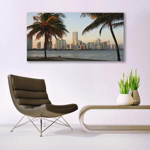 Obraz Canvas Palmy Tropiki Miasto Morze