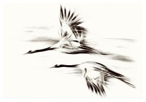 ŻURAWIE 2, SERIA SHANGHAI PREMIUM - Czarno-biały, minimalistyczny obraz