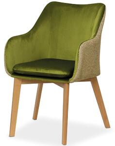 Krzesło fotelowe Lancelot zielone