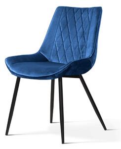 Nowoczesne krzesło tapicerowane Dubai niebieskie