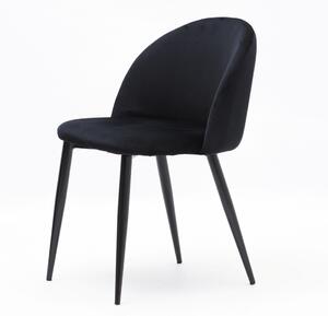 Czarne krzesło tapicerowane Song