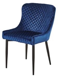 Krzesło tapicerowane Mona niebieskie