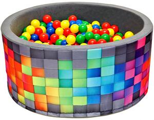 Basen kolorowe kwadraty dla dzieci z kulkami