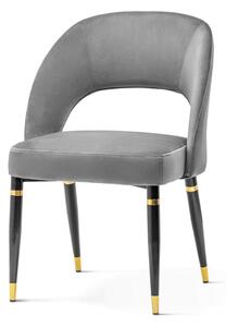 Krzesło szare Le Beau ze złotymi akcentami