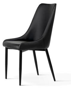 Krzesło w ekoskórze Luis czarne