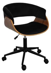 Krzesło velvet obrotowe Latina czarne