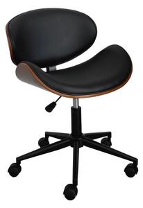 Krzesło obrotowe Adria czarne skóra ekologiczna
