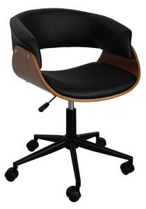 Krzesło obrotowe Latina czarne skóra ekologiczna