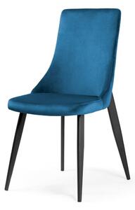 Krzesło Eliza niebieskie na czarnych lub dębowych nogach