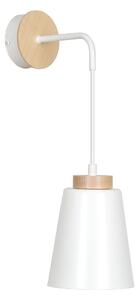 Biała lampa ścienna Halima w stylu skandynawskim