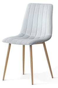 Krzesło jasnoszare tapicerowane Livo OAK