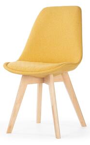 Krzesło żółte w stylu skandynawskim Hugo Hex